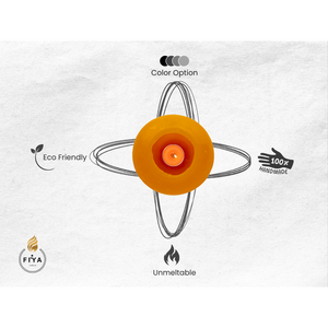 Haute qualité fait à la main moderne Orange Faux craquelé verre paraffine cire parfumée Melon Vase lanterne flottant bougies décoration de la maison - Product Image 5