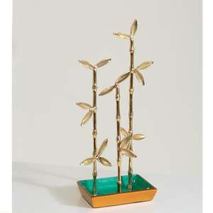 Soporte de joyería de Metal decorativo de lujo con acabado dorado para almacenamiento de joyería de exhibición y soportes de joyería de Decoración de mesa - Product Image 2