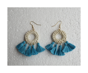 Pendientes de Ratán Natural Hechos a Mano, Estilo Boho Chic, Ligeros, Estilo Playero, Joyería de Moda, Diseños de Tendencia - Product Image 3