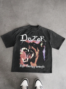 เสื้อยืดฟิตเนส250แกรมสำหรับผู้ชายเสื้อยืดฟิตเนสผ้าฝ้ายโอเวอร์ไซส์ฟอกสีลาย300 280 300gsm - Product Image 2