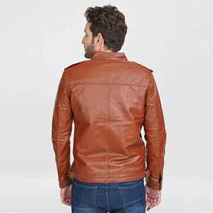 Custom Design <b>Jacket</b> New Style With Collar Wool Leather Wholesale Letterman Leather <b>Jacket</b> For Men - Product Image 3