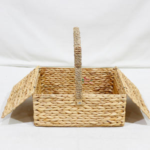 Panier de pique-nique en osier et rotin avec couvercle et poignée, vente en gros à prix abordable par Artex Dong Thap Manufacturers - Product Image 5