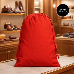 ถุงผ้าสีแดง 4 ออนซ์ ถุงผ้าฝ้าย 12 x 16 (30 ซม. x 40 ซม.) - Product Image 1