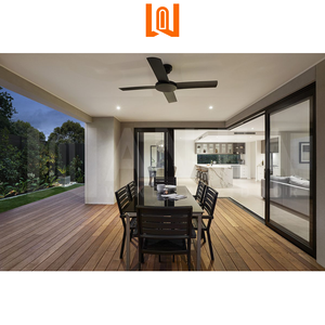 Desain Perancis kaca Tempered aluminium tugas berat pintu depan geser gaya Modern selesai untuk aplikasi eksterior - Product Image 3