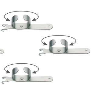 Crochet double pivotant 8 cm, pointe aiguë 10 mm, instrument chirurgical, base des instruments chirurgicaux - Product Image 1