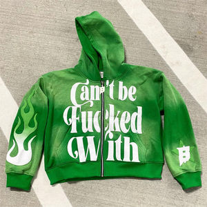 Sweat à capuche thermique unisexe en éponge française 100% coton de haute qualité personnalisé pour impression bouffante brodée à l'acide Style anti-rétrécissement automne - Product Image 2