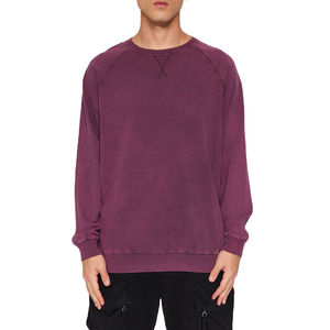 Haute qualité hommes à manches longues lavage à l'acide sweat-shirts nouveau Style respirant en gros à la main vêtements hommes sweat personnalisé - Product Image 1