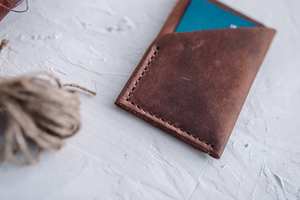 Cartera de cuero para tarjetas de crédito, ultrafina, minimalista, con bloqueo de Rfid, cartera frontal, tarjetero de cuero para hombres, 2017 - Product Image 3