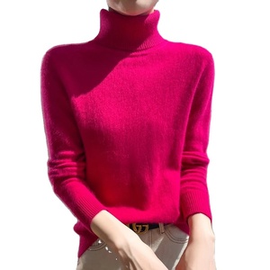 Suéter de lana merino Jersey de Cachemira Moda Básico O-cuello Prendas de punto Manga corta Camiseta elegante Ropa Tops Camisa de mujer - Product Image 4