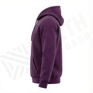 Sudadera con Capucha Oversize Lisa, Estilo Urbano, Personalizable para Hombre, Precio de Fábrica al por Mayor, Ropa Casual de Algodón Grueso con Forro Polar - Product Image 3