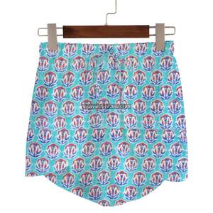 Shorts Cruzados Ligeros para Mujer, Hechos en Fábrica, en Venta, de la Mejor Calidad, 100% Algodón, Shorts Cruzados para Mujer con Estampado de Bloques para Verano - Product Image 2