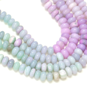 Hermosas Cuentas de Ópalo Verde Rosa Oscuro en Forma de Rondel, 7-10 mm, Cuentas de Piedras Preciosas de Ópalo Verde Rosa Oscuro, Calidad AAA - Product Image 4