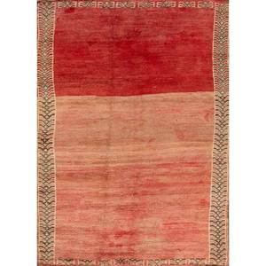 Alfombra Grande de Lana Anudada a Mano con Diseño Geométrico Rojo y Naranja 9x12 para Entrada del Hogar -Pae-4536 - Product Image 1