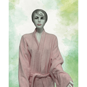 Peignoir rose pour femmes 100% coton tissé de Turquie Collection de luxe Caractéristiques de refroidissement jetables écologiques à séchage rapide - Product Image 1