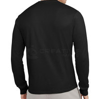 Camisetas de Manga Larga 100% Algodón para Hombre, Nuevo Estilo, Servicio OEM Disponible, Logotipo Personalizado, Color Sólido, Tela de Alta Calidad, Secado Rápido