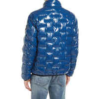 Veste bomber noire brillante imperméable pour homme, design léger rembourré, fermeture éclair sur le devant, manteau d'hiver chaud et isolé, décontracté en coton
