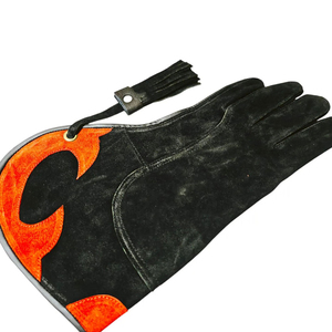 Guantes de cetrería de cuero natural marrón suave para los amantes de los halcones - Product Image 4