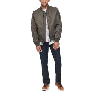 Nueva llegada al por mayor de diseño personalizado de los hombres cortavientos de invierno chaqueta de bombardero de diseño de logotipo personalizado OEM ODM servicio - Product Image 4