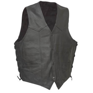 Gilet de motard en cuir pour hommes, blouson LIVE à conduire - Product Image 2