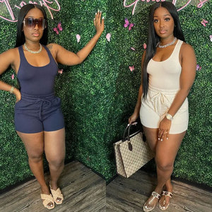 <b>Womens</b> Summer Two Piece Outfits Tank Crop Tops and Shorts Set <b>Casual</b> <b>Jumpsuits</b> - Product Image 4