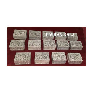 Natural Soapstone Handmade Unique Carving Work And Rectangular Shape Jewelry <b>Packing</b> <b>Boxes</b> For Gifting And Reselling Purpose - Product Image 1