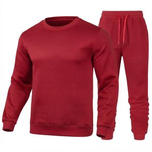 Unisex White Tracksuit Set Crew Neck Sweatshirt And Drawstring <b>Pants</b> Solid Color Full Sleeve Casual Autumn Wear - Product Image 6