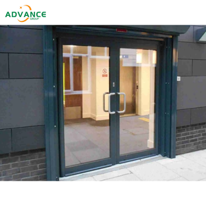 Puerta de entrada de vidrio doble de lujo con cerradura de <span class=keywords><strong>escape</strong></span> para restaurantes de hotel, espacio para eventos, puerta de tienda comercial de eficiencia energética - Product Image 4