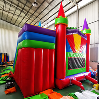 Nouveau château gonflable de conception avec des articles de vente chauds de glissière sautant le rebond gonflable avec la glissière pour les enfants extérieurs utilisés