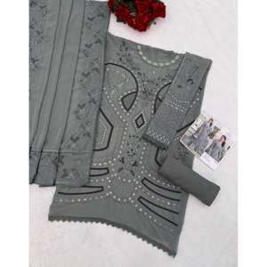 Ensemble de costume palazzo traditionnel indien pour femme, brodé, séchage rapide, idéal pour les fêtes, qualité supérieure, vente en gros - Product Image 4