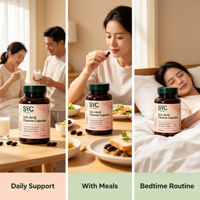 Capsules d'équilibre de l'acide urique OEM en gros pour la relaxation musculaire et le confort articulaire, marque privée, approvisionnement en vrac direct usine