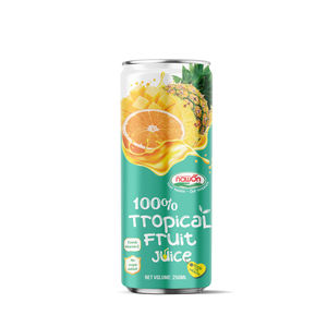 Bebidas de jugo de frutas 250ml Lata de aluminio de 100% Vietnam Mezcla de frutas tropicales Calidad Premium Nawon Bebidas de jugo al por mayor - Product Image 4