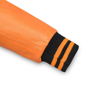 Nouvelles vestes universitaires sur mesure pour hommes, grande taille, en coton/laine de haute qualité, fermeture éclair en laine de mouton, coupe-vent, respirantes, séchage rapide - Product Image 4