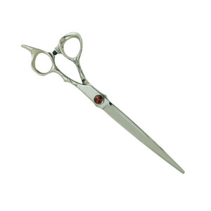 Tijeras de Peluquería Canina MARI de Alta Calidad para Diestros, Hojas Rectas Afiladas de Acero con Alto Contenido de Carbono, Mango de Acero para Uso Doméstico - Product Image 3