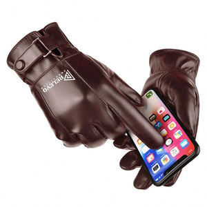 Gants en cuir en gros pour hommes, coupe-vent, gants de moto en cuir véritable, gants en cuir de chèvre personnalisés - Product Image 5