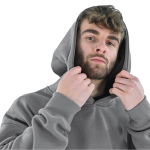 100% coton hiver polaire lourd pull à capuche Streetwear Hip-hop Style lavage à l'acide Vintage fondu impression grande taille blanc - Product Image 6