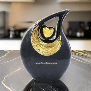 Urna Funeraria Decorativa en Forma de Lágrima para Cenizas de Adultos, Fabricante Mayorista de Urnas y Recuerdos de Metal Estilo Africano - Product Image 3