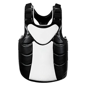 Protector de pecho de entrenamiento de boxeo profesional con protección del vientre OEM al por mayor hecho de PU y cuero - Product Image 1