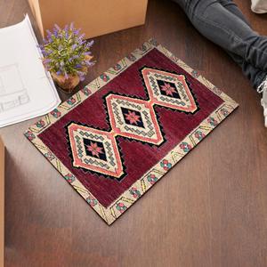 Alfombra con estampado vintage: diseño marroquí, fácil de limpiar, regalo para ella, alfombra de pelo suave - Product Image 3