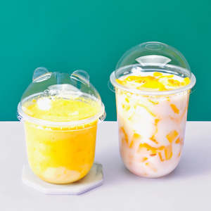 Vasos Desechables Personalizados de Plástico PET con Tapa Transparente en Forma de U <span class=keywords><strong>para</strong></span> Bebidas Frías <span class=keywords><strong>para</strong></span> Llevar, Café Helado, Jugo de Limón, Té de Burbujas, Vodka, Leche - Product Image 4