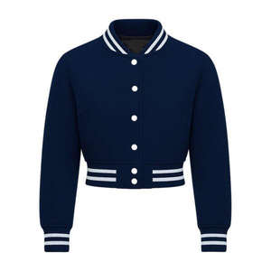 Veste de baseball à manches longues pour femmes, veste de style universitaire, logo personnalisé, tendance, variété, respirante, rembourrage en coton d'automne - Product Image 3