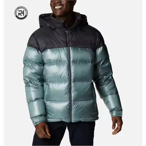 Chaqueta acolchada con cuello levantado de alta calidad transpirable de secado rápido impermeable con estampado frontal personalizado para hombre para uso en exteriores de invierno - Product Image 1
