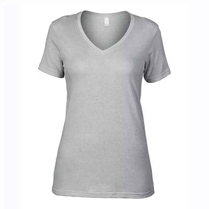 Patchs boutons écologiques sérigraphie manches courtes impression personnalisée polyester/coton t-shirt femme personnalisé - Product Image 4