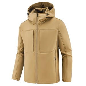 Peau de requin Soft Shell Randonnée Vestes Hommes Coupe-Vent Imperméables Vestes Hommes À Capuche Bomber Manteaux - Product Image 1