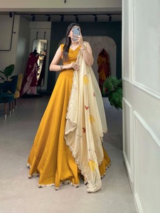 Dernier Designer Viscose Coton Soie Chanderi Imprimé Lehenga Choli Par Fab Zone - Product Image 4