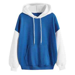 Femmes nouvelle mode décontracté coton surdimensionné sweat à capuche couleur unie motif 3D brodé imprimé Techniques Long avant - Product Image 1