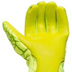 Venta al por mayor de guantes de portero antideslizantes Hawkz de caza con cierre de bucle de gancho de material de contacto puro Palma de látex verde lima unisex - Product Image 3