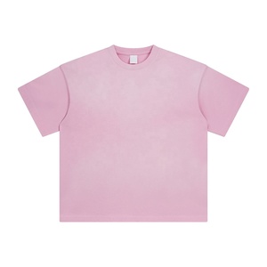 เสื้อยืดผ้าฝ้าย320gsm แอซิดสำหรับผู้ชายเสื้อซักแบบกรดแขนครึ่งหนาสวมใส่สบายออกแบบสไตล์เรียบง่ายได้ตามต้องการ - Product Image 1