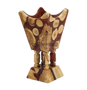 Brûleur Mabkhar artisanal en résine et bois au design élégant idéal pour les parfums et la décoration intérieure par Tradebyd - Product Image 5
