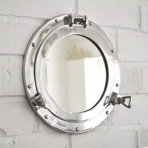 Aluminium or <b>Vintage</b> Nautical Ship Porthole <b>Mirror</b> for Home Decor Pirate's Maritime Nautical Themed Decor Wall Mounted <b>Vintage</b> - Product Image 2