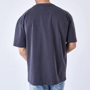 Men's Light <b>Pink</b> Solid Color Short Sleeve O-Neck Oversized Casual T-Shirt 100% Cotton Jersey Knitted <b>Plain</b> Dyed - Product Image 2